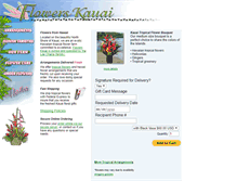 Tablet Screenshot of flowerskauai.com